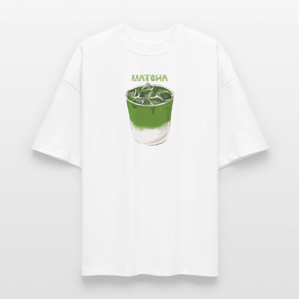 ♻️ 100 % Bio-Baumwolle – "Matcha Lovers" Oversized T-Shirt - Weiß