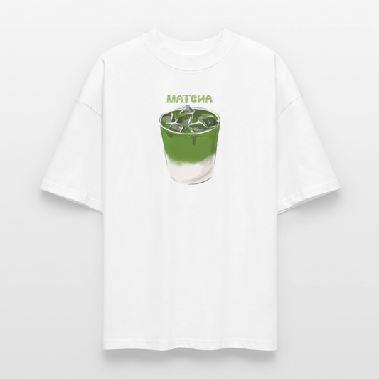 ♻️ 100 % Bio-Baumwolle – "Matcha Lovers" Oversized T-Shirt - Weiß