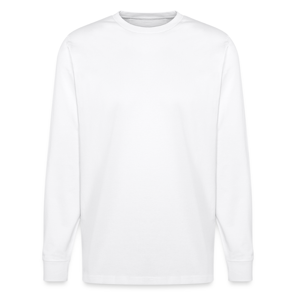Personalisierbares Unisex 100% BIO Baumwolle-Langarmshirt - Weiß