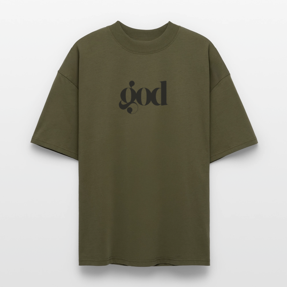 ♻️ 100% Bio Baumwolle Oversized Unisex T-Shirt - Khaki