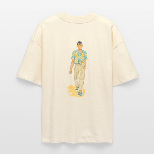 ♻️ 100% Bio Baumwolle Oversized T-Shirt - Weißgrau