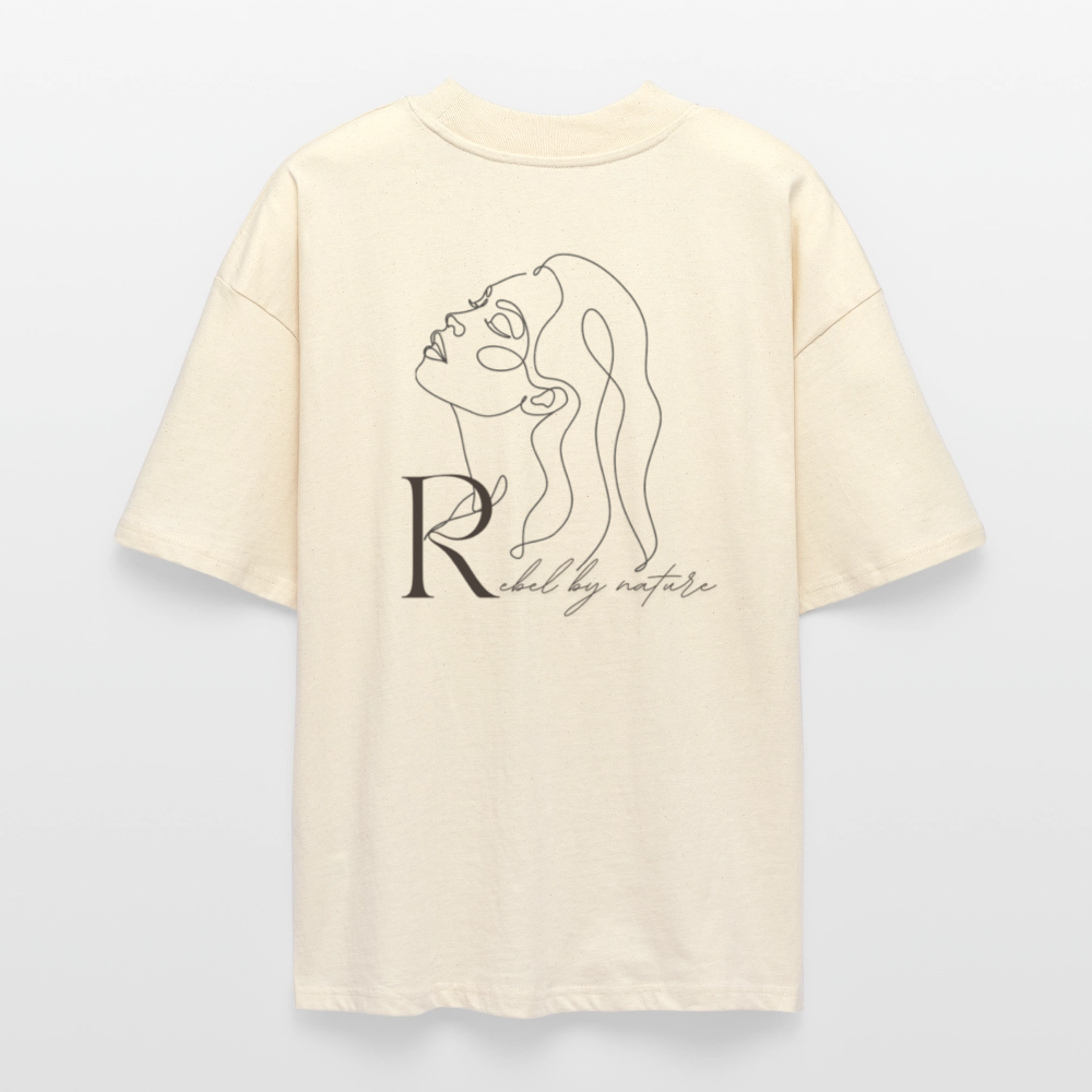 ♻️ 100% Bio Baumwolle Oversized T-Shirt - Weißgrau