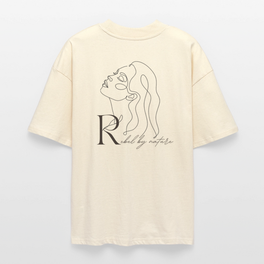 ♻️ 100% Bio Baumwolle Oversized T-Shirt - Weißgrau