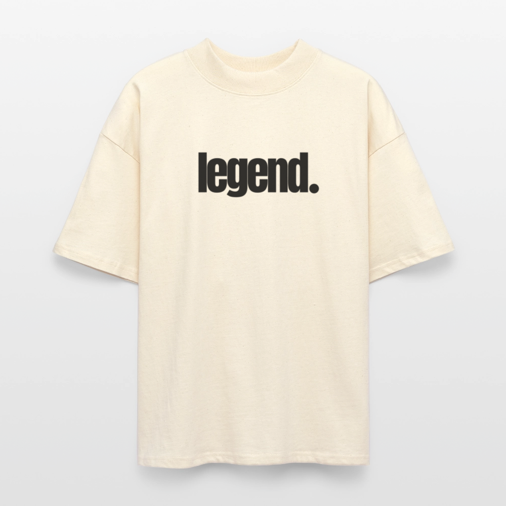 ♻️ 100% Bio Baumwolle Oversized T-Shirt - Weißgrau