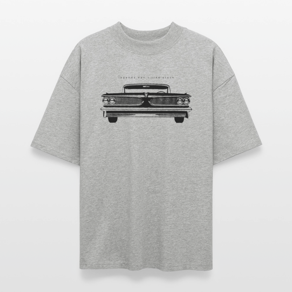♻️ 100% Bio Baumwolle Oversized Herren T-Shirt - Grau meliert