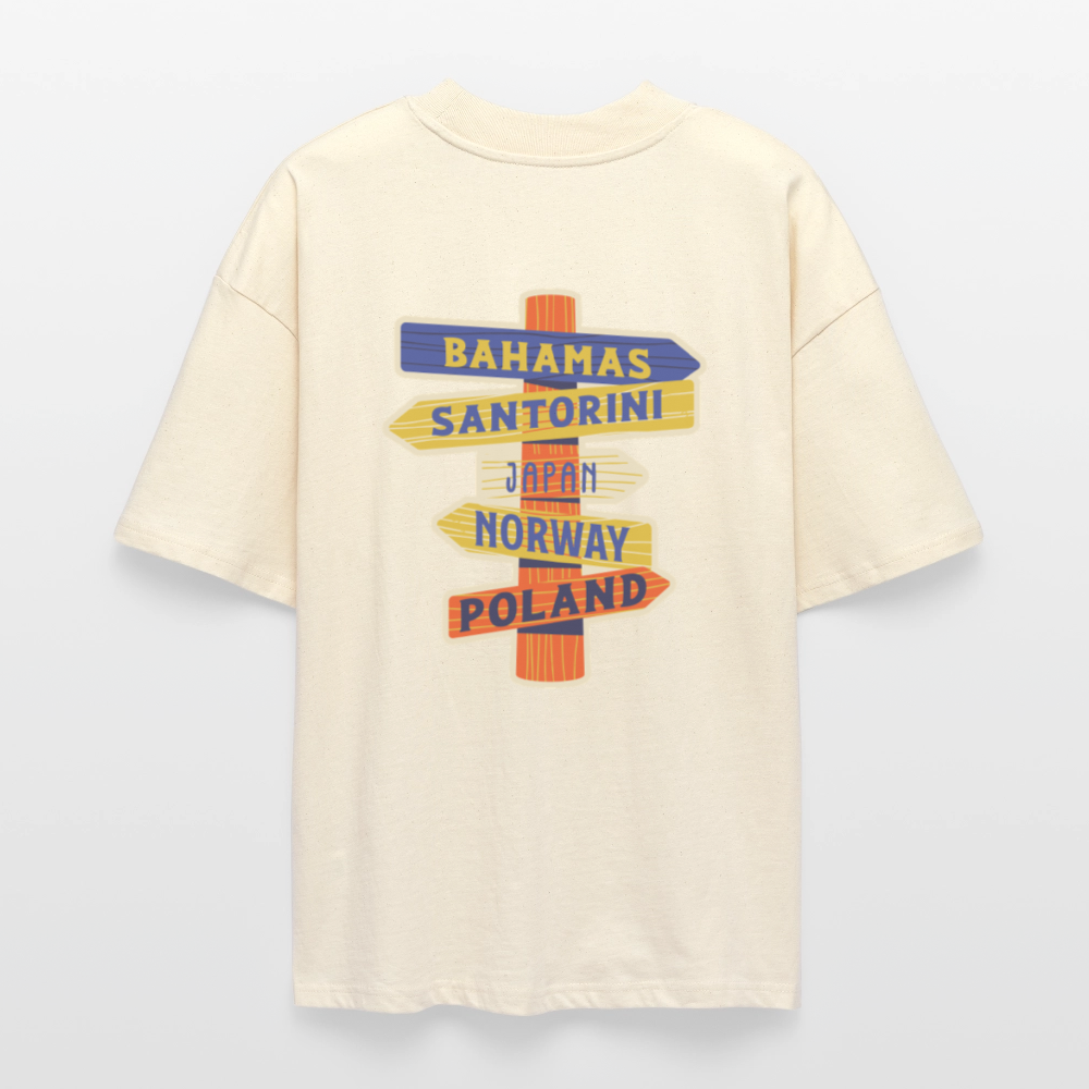 ♻️ 100% Bio Baumwolle Oversized T-Shirt - Weißgrau