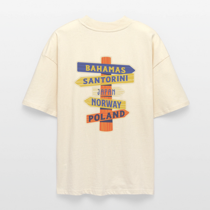 ♻️ 100% Bio Baumwolle Oversized T-Shirt - Weißgrau