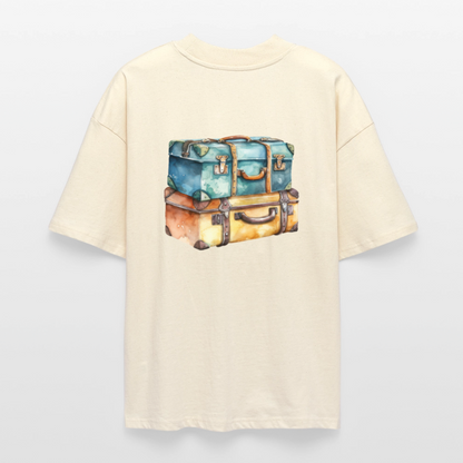 ♻️ 100% Bio Baumwolle Oversized T-Shirt - Weißgrau