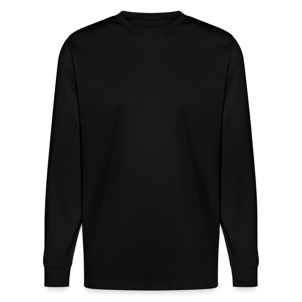 Personalisierbares Unisex 100% BIO Baumwolle-Langarmshirt - Schwarz