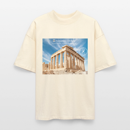 THÈA RA – "Athens Moment" Oversized Unisex Organic T-shirt Blaster - natural raw