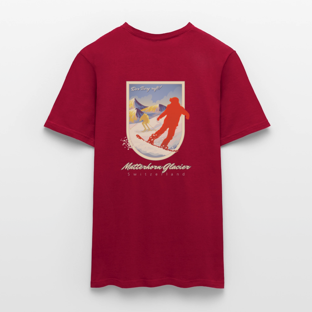 Herren-T-Shirt 100% Baumwolle - Ziegelrot
