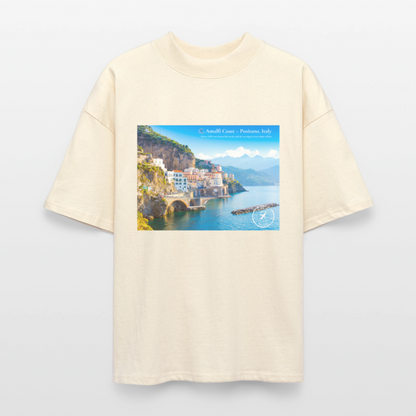 THÈA RA – "Amalfi Moment" Oversized Unisex Organic T-shirt Blaster - natural raw