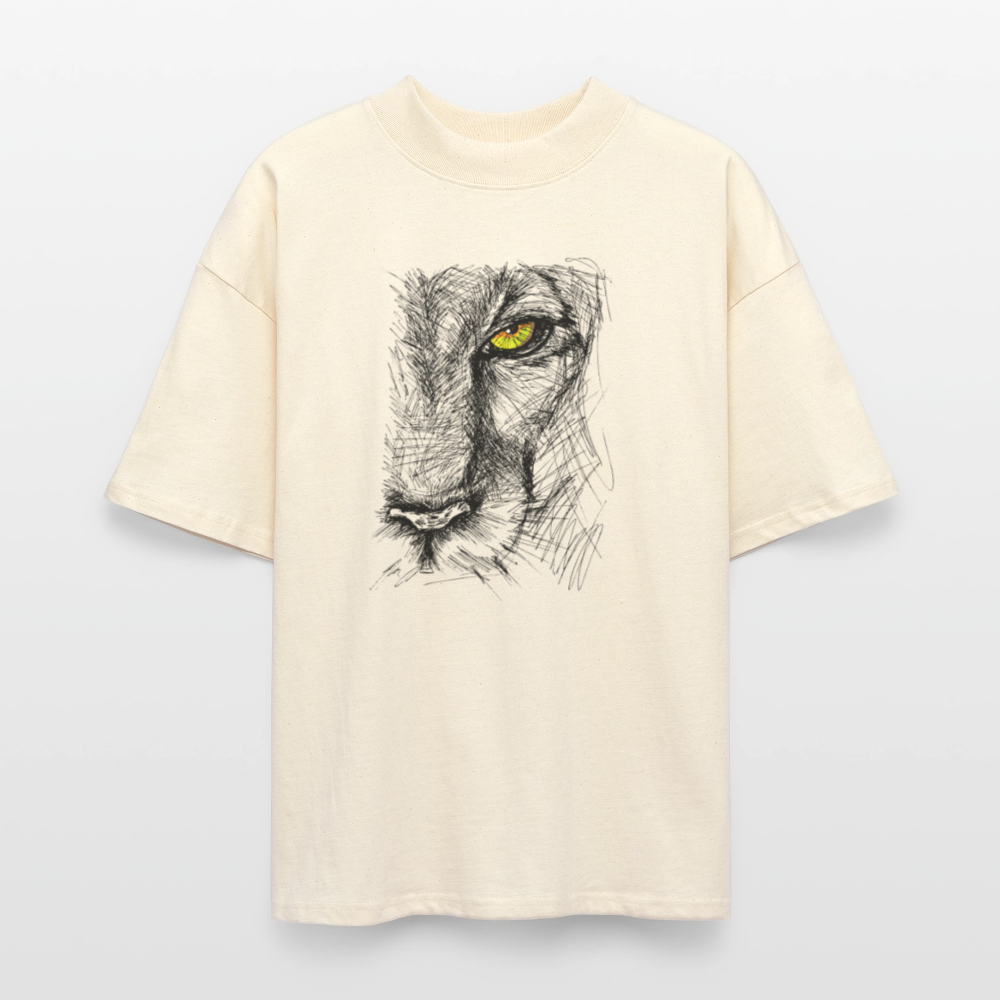 ♻️ 100% Bio Baumwolle Oversized T-Shirt - Weißgrau