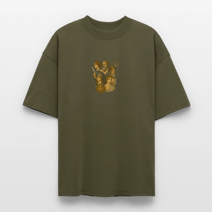 ♻️ 100% Bio Baumwolle Oversized T-Shirt Greece - Khaki
