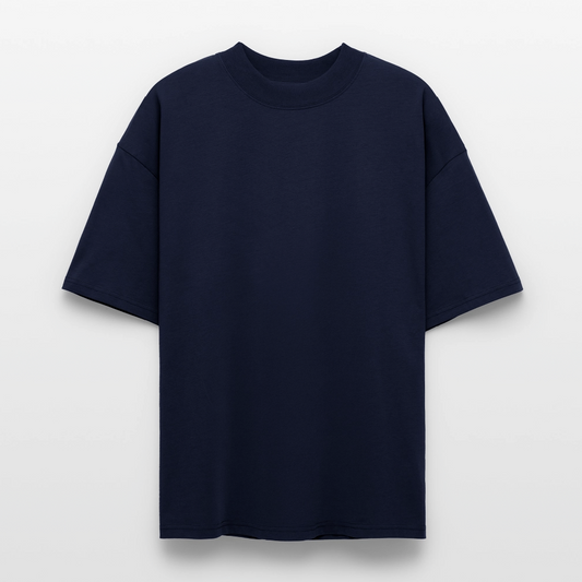 ♻️ Personalisierbares 100% Bio Baumwolle Oversized Unisex T-Shirt - Navy