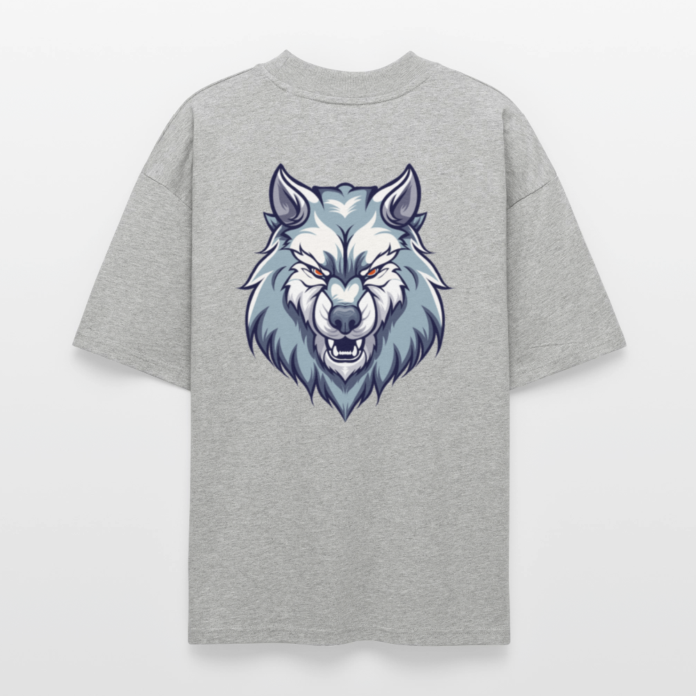 ♻️ 100% Bio Baumwolle Oversized Unisex T-Shirt - Grau meliert