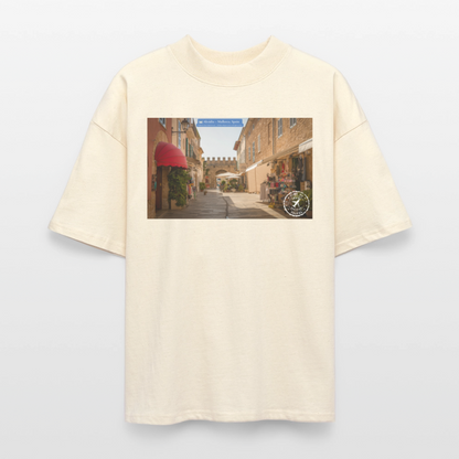 THÈA RA – "Mallorca Moment" Oversized Unisex Organic T-shirt Blaster - natural raw