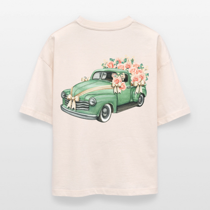 ♻️ 100% Bio Baumwolle Frauen Boxy T-Shirt - Weißgrau