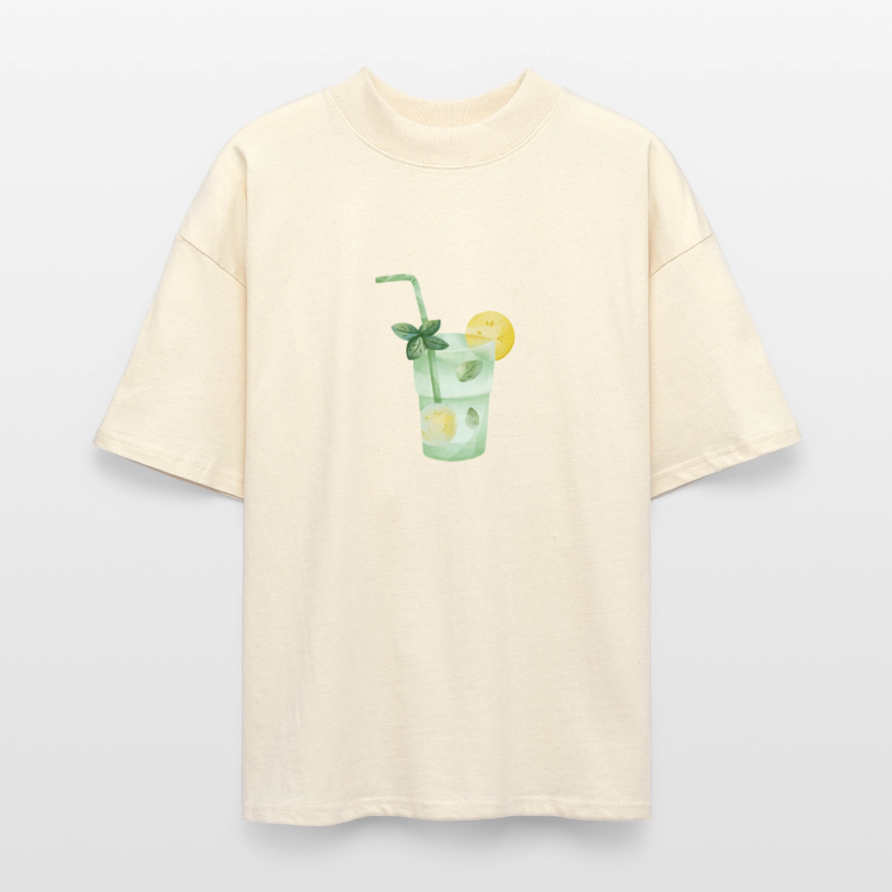 ♻️ 100% Bio Baumwolle Oversized T-Shirt - Weißgrau