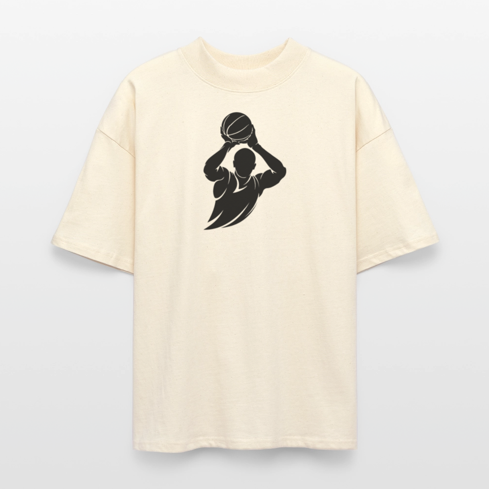 ♻️ 100% Bio Baumwolle Oversized T-Shirt - Weißgrau