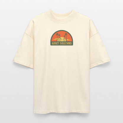 ♻️ 100% Bio Baumwolle Oversized T-Shirt - Weißgrau
