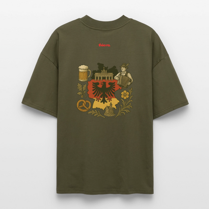 ♻️ 100% Bio Baumwolle Oversized Unisex T-Shirt - Khaki