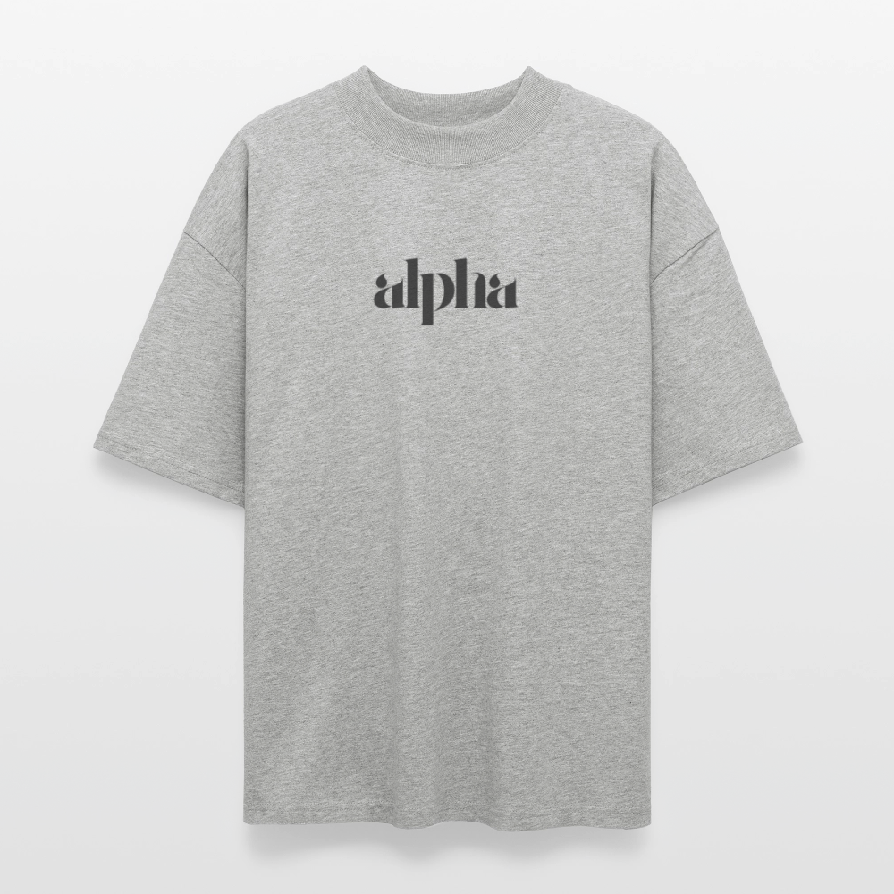 ♻️ 100% Bio Baumwolle Oversized Unisex T-Shirt - Grau meliert