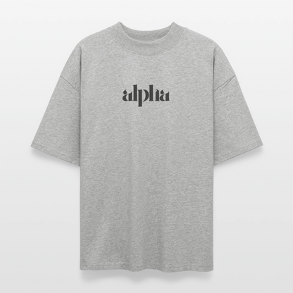 ♻️ 100% Bio Baumwolle Oversized Unisex T-Shirt - Grau meliert