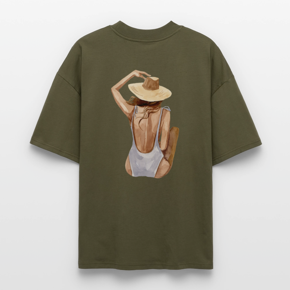 ♻️ 100% Bio Baumwolle Oversized T-Shirt - Khaki